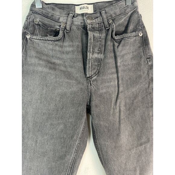 AGOLDE Jeans Womens Gray Riley Faded Mid Rise Button Fly Casual Denim Size 23 - Picture 3 of 15